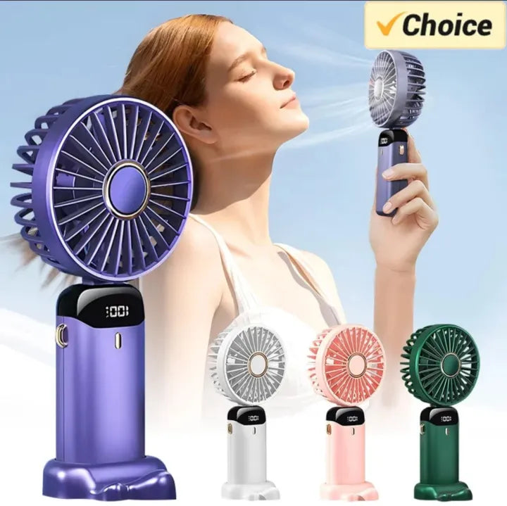 Portable USB Mini Fan mini Mini Fan Rechargeable Handheld Fan with Led Display