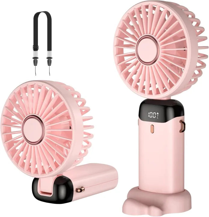 Portable USB Mini Fan mini Mini Fan Rechargeable Handheld Fan with Led Display