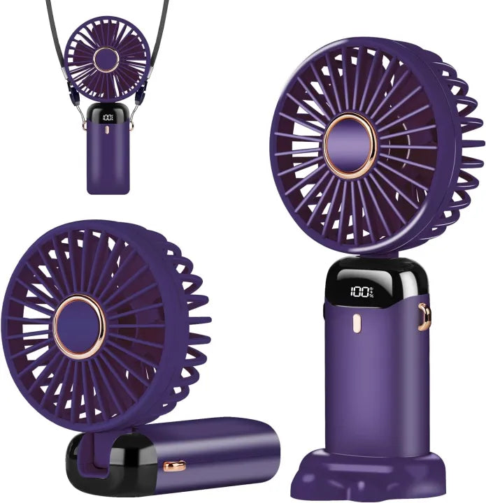 Portable USB Mini Fan mini Mini Fan Rechargeable Handheld Fan with Led Display