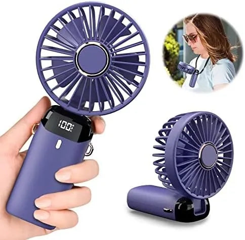 Portable USB Mini Fan mini Mini Fan Rechargeable Handheld Fan with Led Display