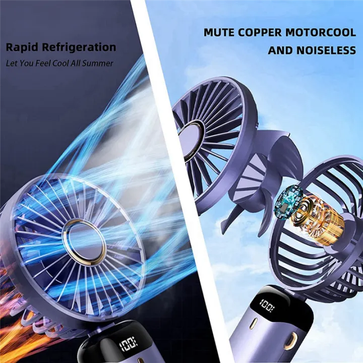 Portable USB Mini Fan mini Mini Fan Rechargeable Handheld Fan with Led Display